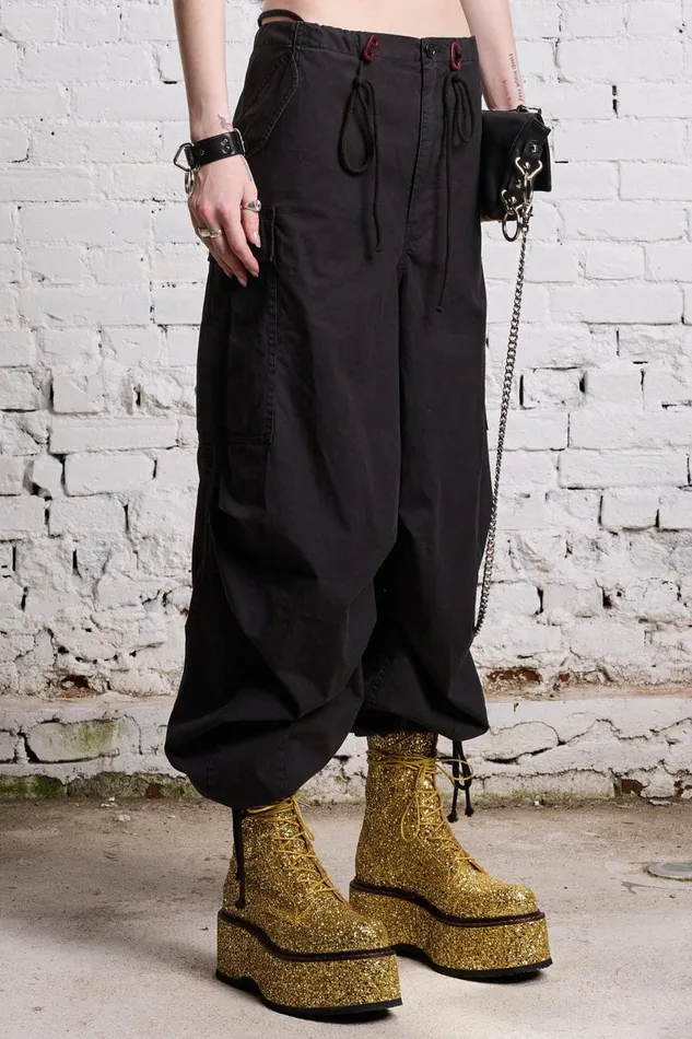 R13 Pants and Shorts Women BALLOON ARMY PANT 8211 BLACK