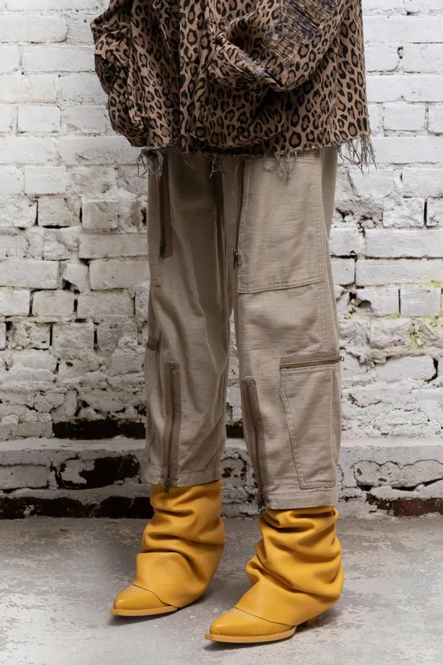 R13 Pants and Shorts Women FLIGHT PANT 8211 KHAKI