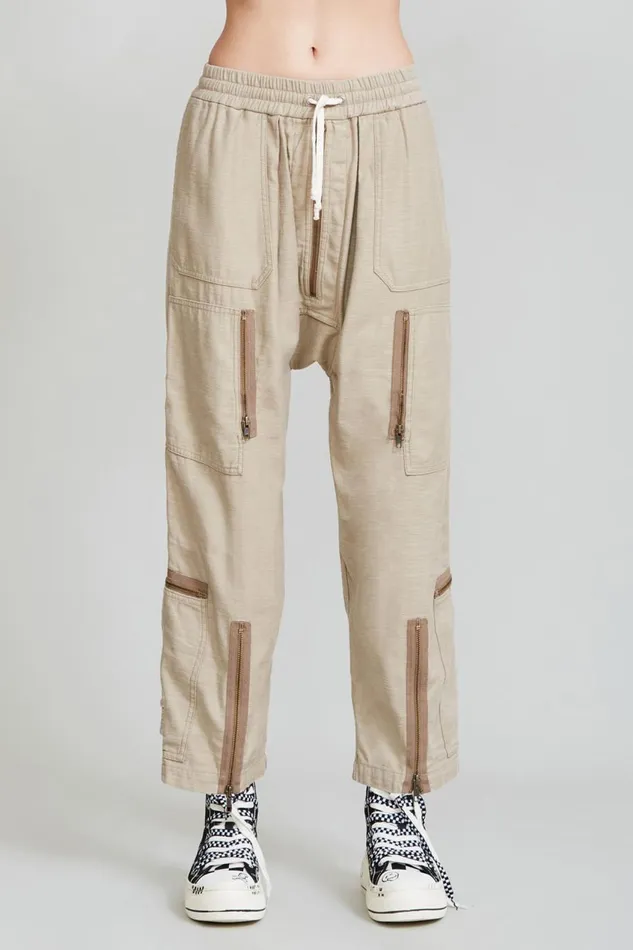 R13 Pants and Shorts Women FLIGHT PANT 8211 KHAKI