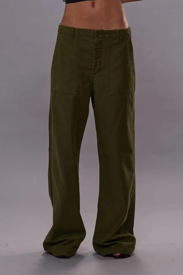 R13 Pants and Shorts Women Wide Leg Utility Pant 8211 Olive