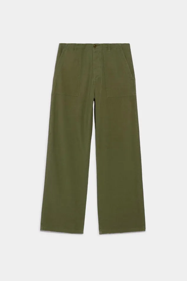 R13 Pants and Shorts Women Wide Leg Utility Pant 8211 Olive