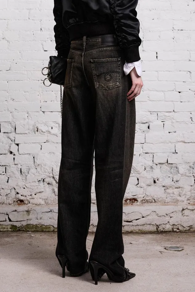 R13 Sale Women ALICE STRAIGHT 8211 ABBEY BLACK R13 Sale Women ALICE STRAIGHT 8211 ABBEY BLACK