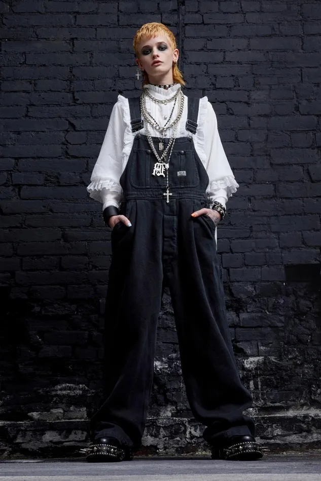 R13 Sale Women DAMON OVERALL 8211 KOZE ASH BLACK