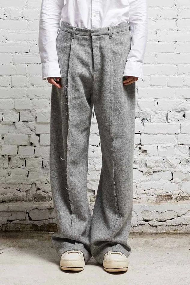 R13 Sale Women EXPOSED SEAM TROUSER 8211 LIGHT HEATHER GREY