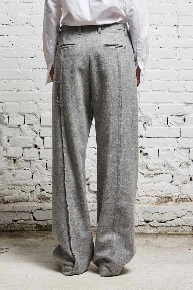 R13 Sale Women EXPOSED SEAM TROUSER 8211 LIGHT HEATHER GREY