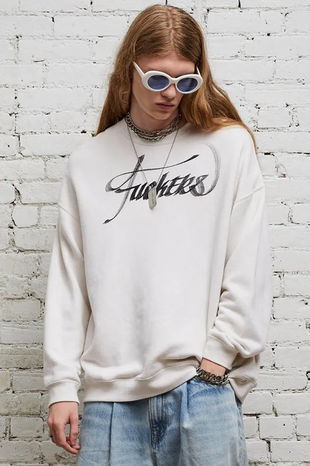 R13 Sale Women FKRS OVERSIZED CREWNECK