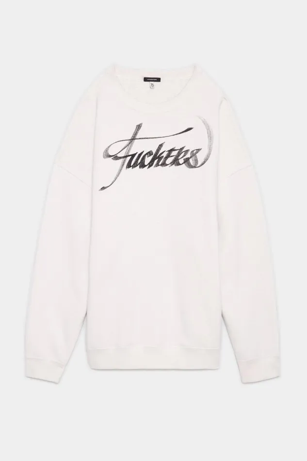 R13 Sale Women FKRS OVERSIZED CREWNECK