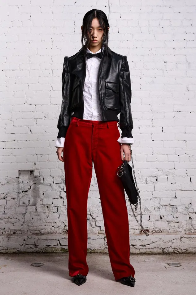 R13 Sale Women FLAT SLEEVE BOMBER 8211 BLACK