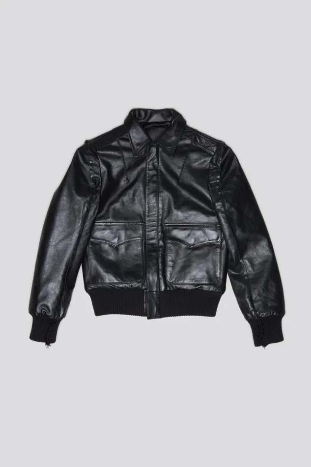 R13 Sale Women FLAT SLEEVE BOMBER 8211 BLACK