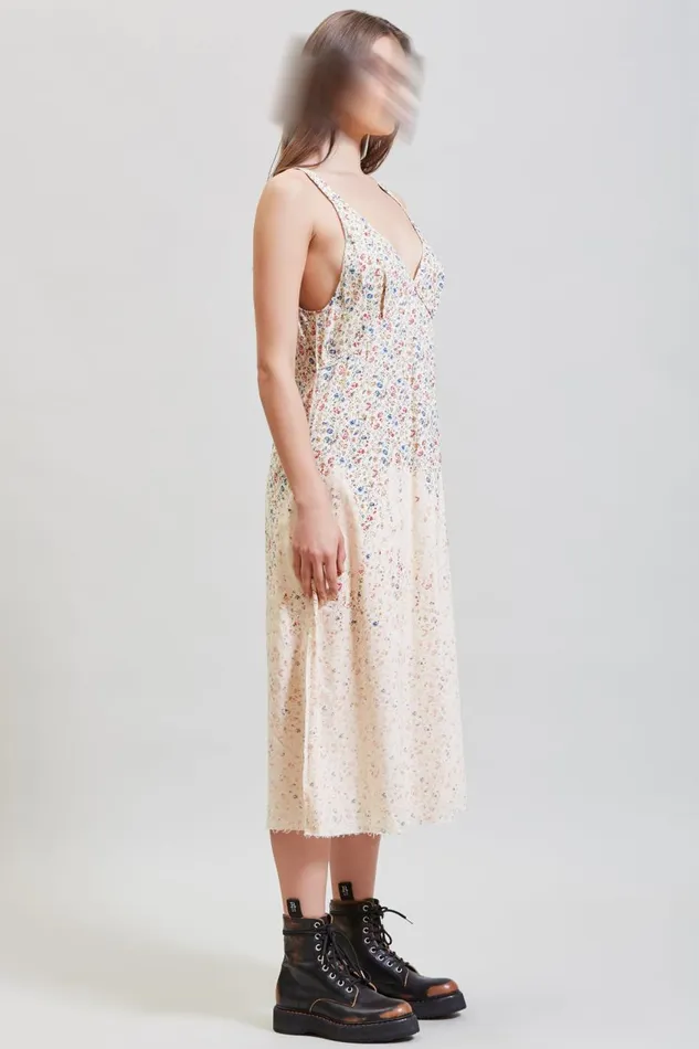 R13 Sale Women GRUNGE SLIP 8211 DIP BLEACHED BEIGE FLORAL R13 Sale Women GRUNGE SLIP 8211 DIP BLEACHED BEIGE FLORAL