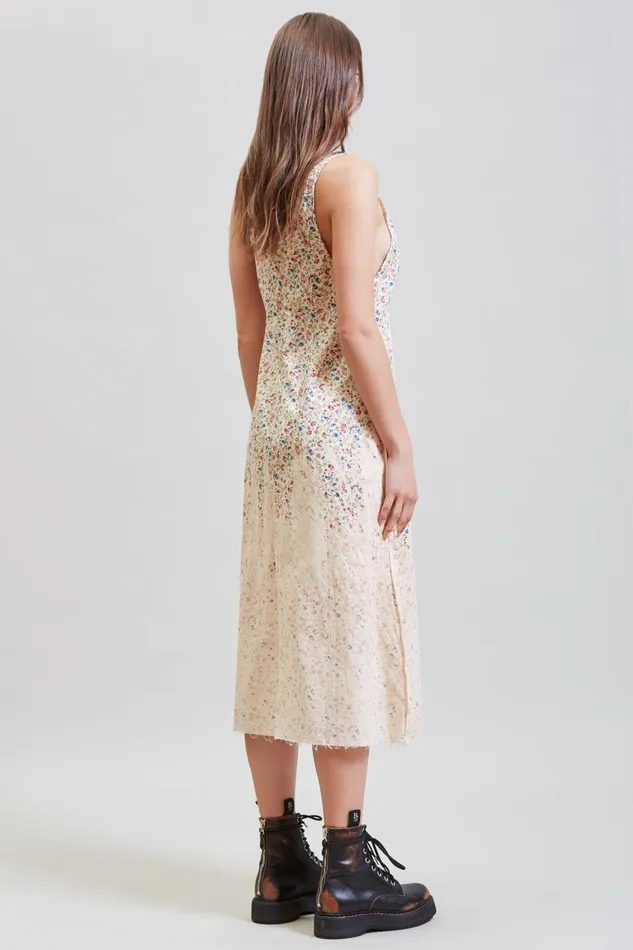 R13 Sale Women GRUNGE SLIP 8211 DIP BLEACHED BEIGE FLORAL R13 Sale Women GRUNGE SLIP 8211 DIP BLEACHED BEIGE FLORAL