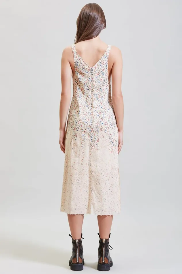 R13 Sale Women GRUNGE SLIP 8211 DIP BLEACHED BEIGE FLORAL R13 Sale Women GRUNGE SLIP 8211 DIP BLEACHED BEIGE FLORAL