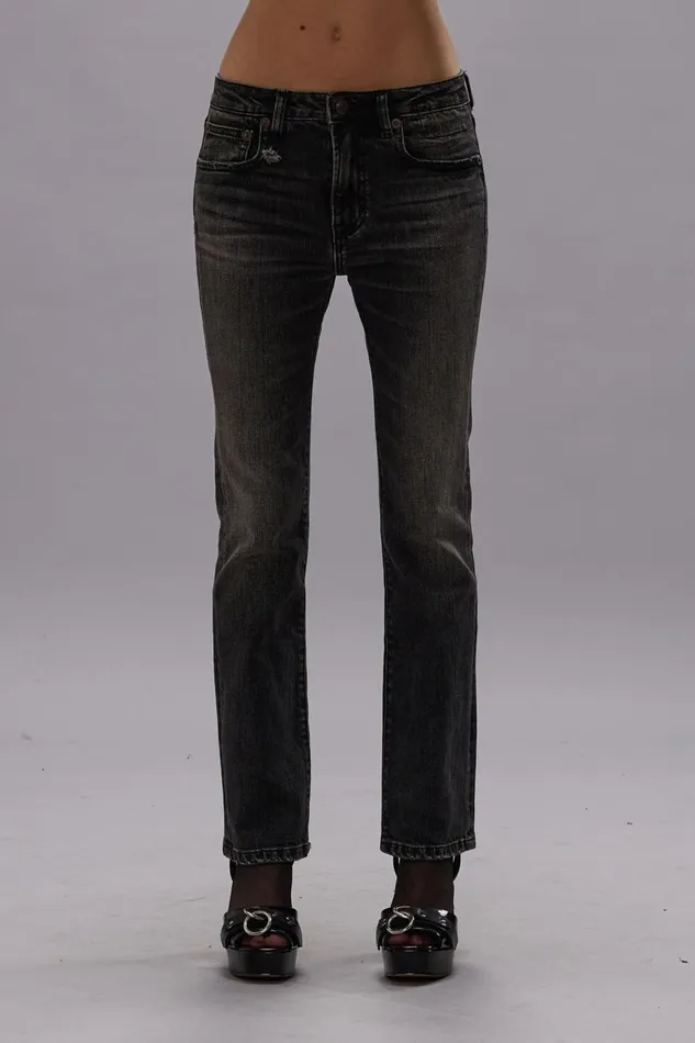 R13 Sale Women KICK FIT 8211 KENNET BLACK STRETCH