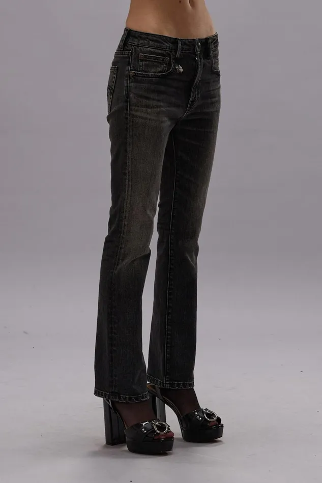 R13 Sale Women KICK FIT 8211 KENNET BLACK STRETCH