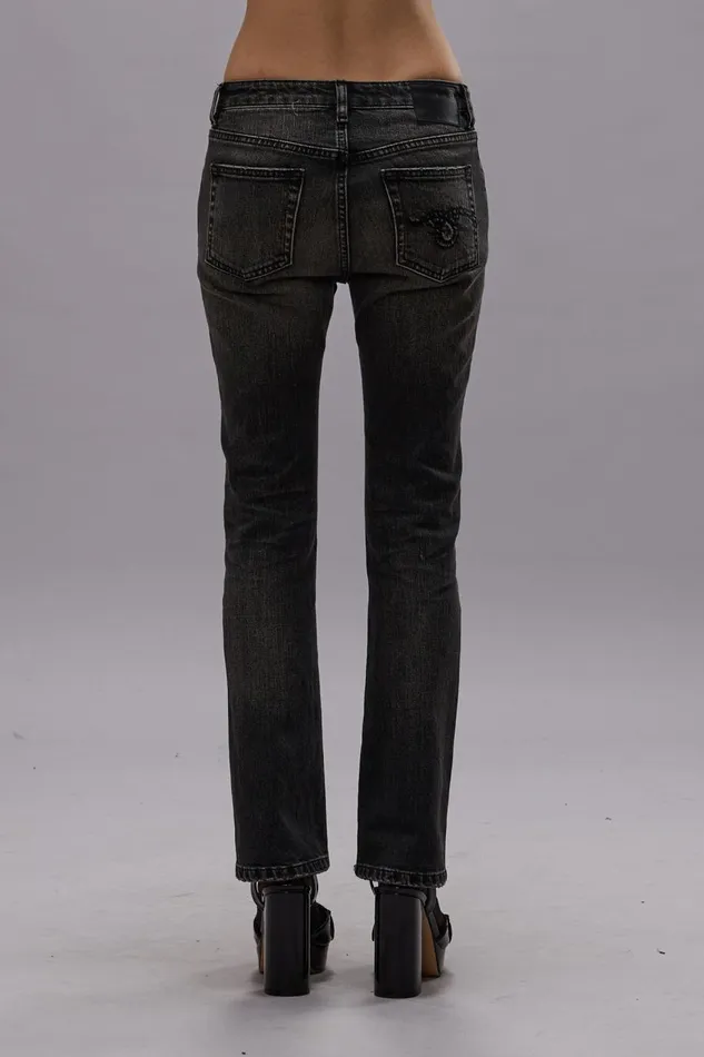 R13 Sale Women KICK FIT 8211 KENNET BLACK STRETCH