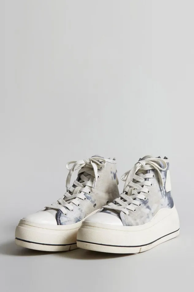 R13 Sale Women KURT HIGH TOP 8211 GREY TIEDYE