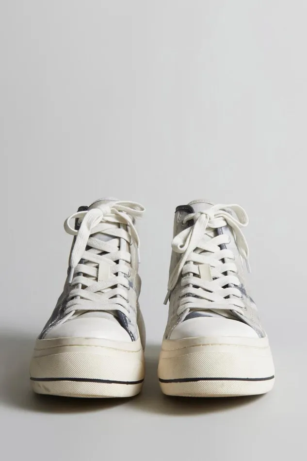 R13 Sale Women KURT HIGH TOP 8211 GREY TIEDYE