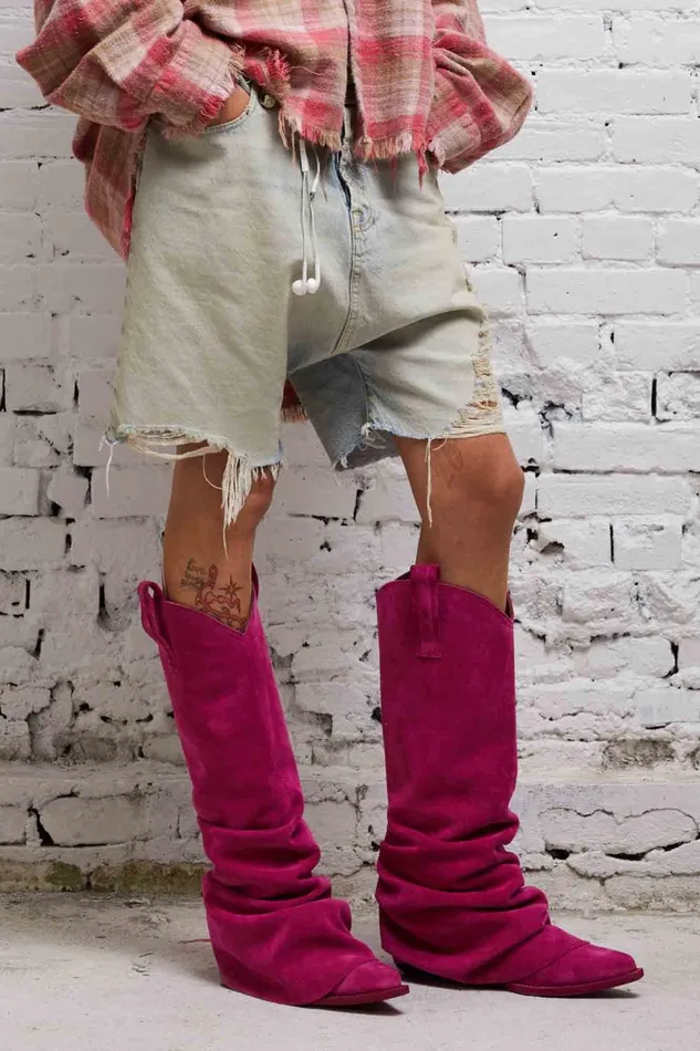 R13 Sale Women MARKY DROP SHORT 8211 DENNIS BLUE