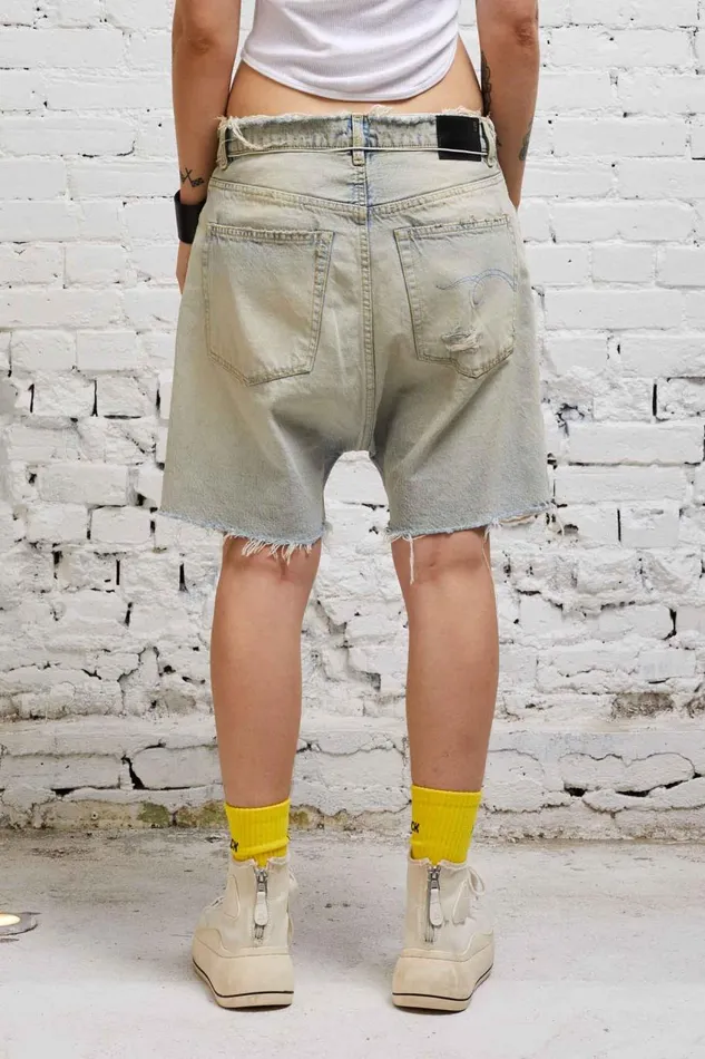 R13 Sale Women MARKY DROP SHORT 8211 DENNIS BLUE