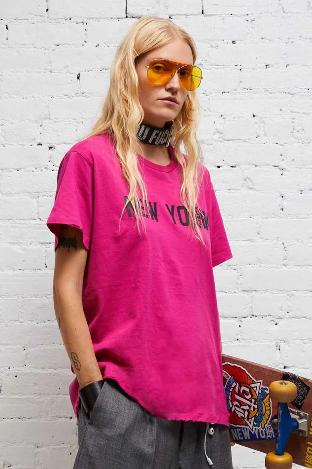 R13 Sale Women NEW YORK BOY T 8211 HOT PINK