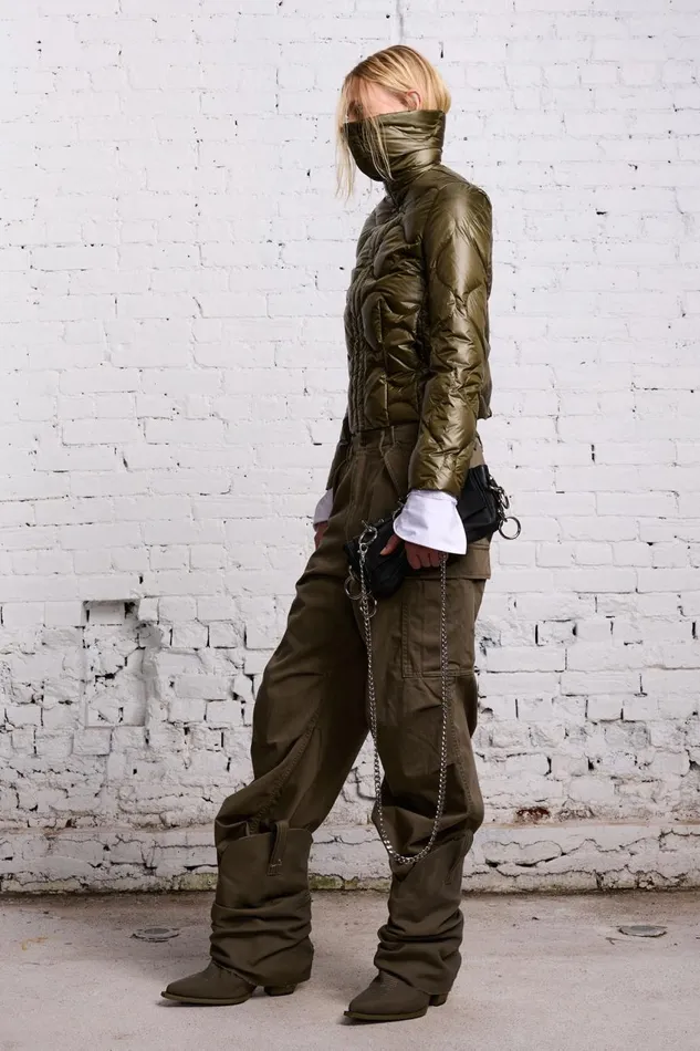 R13 Sale Women RIPSTOP DOWN LINER 8211 OLIVE