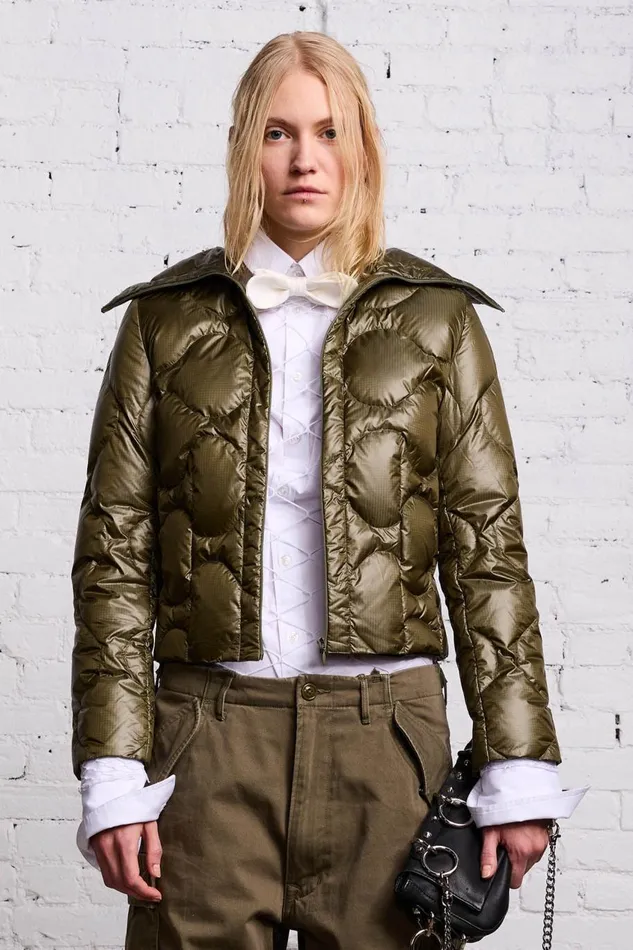 R13 Sale Women RIPSTOP DOWN LINER 8211 OLIVE