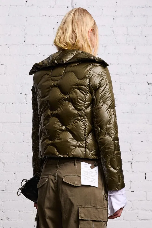 R13 Sale Women RIPSTOP DOWN LINER 8211 OLIVE