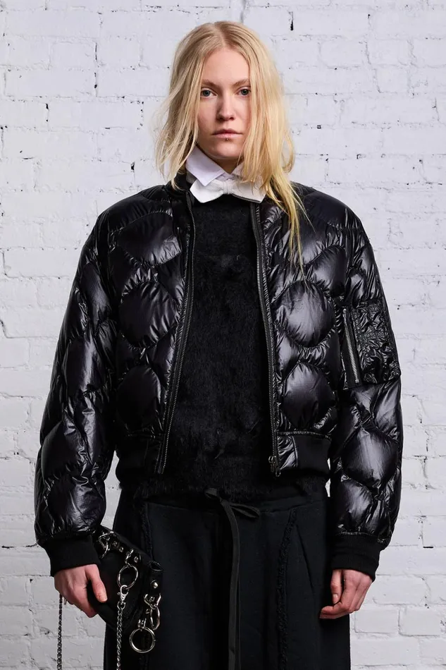 R13 Sale Women RIPSTOP FLIGHT JACKET 8211 BLACK