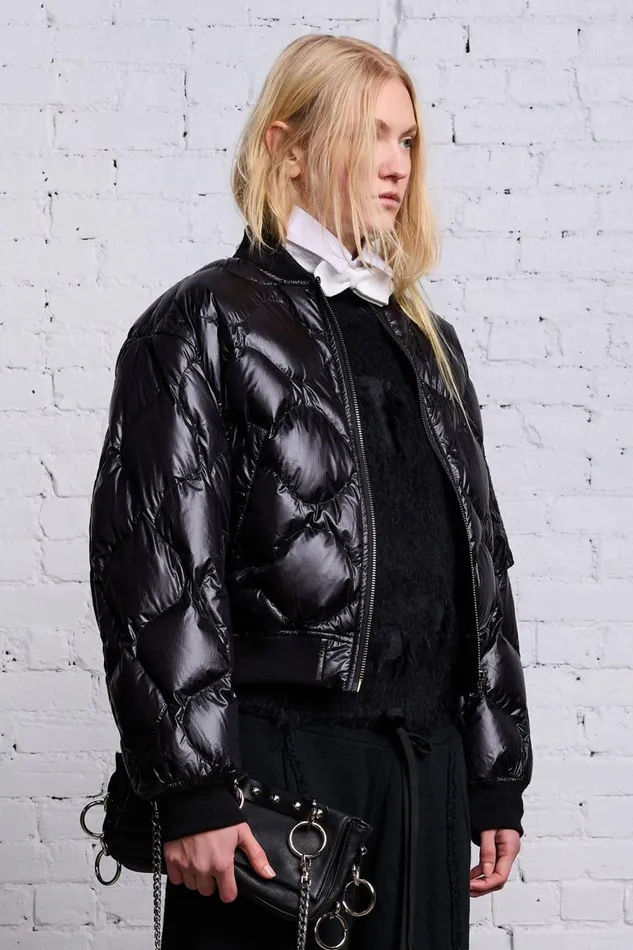 R13 Sale Women RIPSTOP FLIGHT JACKET 8211 BLACK