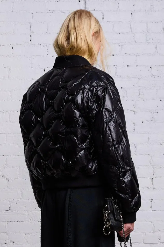 R13 Sale Women RIPSTOP FLIGHT JACKET 8211 BLACK