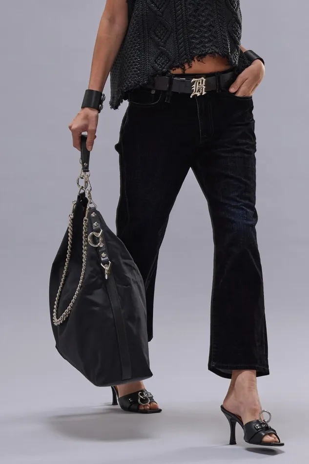 R13 Sale Women ROMEO JEAN 8211 FLOCKED BLACK