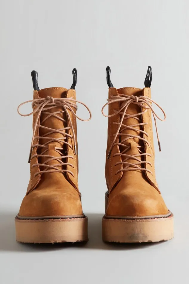 R13 Sale Women SINGLE STACK BOOT 8211 TAN NUBUCK