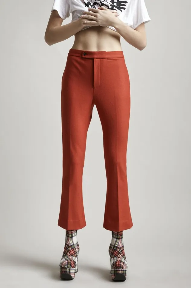 R13 Sale Women SKINNY KICK FLARE 8211 RED