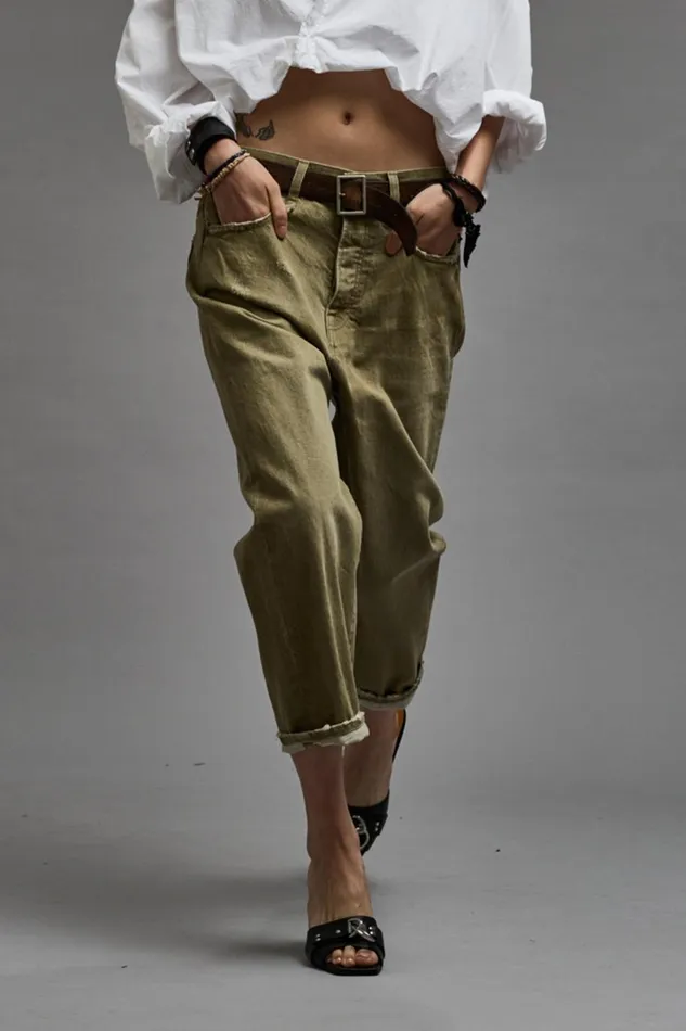 R13 Sale Women TAILORED DROP 8211 MOSS GREEN