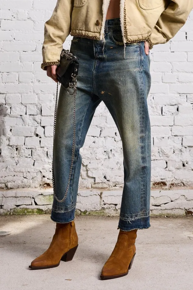 R13 Sale Women TAILORED DROP 8211 SPLATTERED CLINTON BLUE