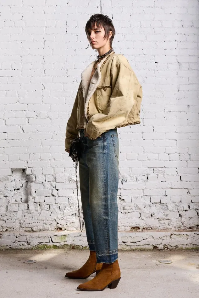 R13 Sale Women TAILORED DROP 8211 SPLATTERED CLINTON BLUE
