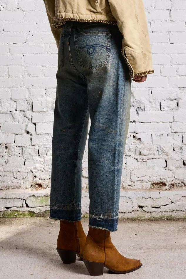 R13 Sale Women TAILORED DROP 8211 SPLATTERED CLINTON BLUE