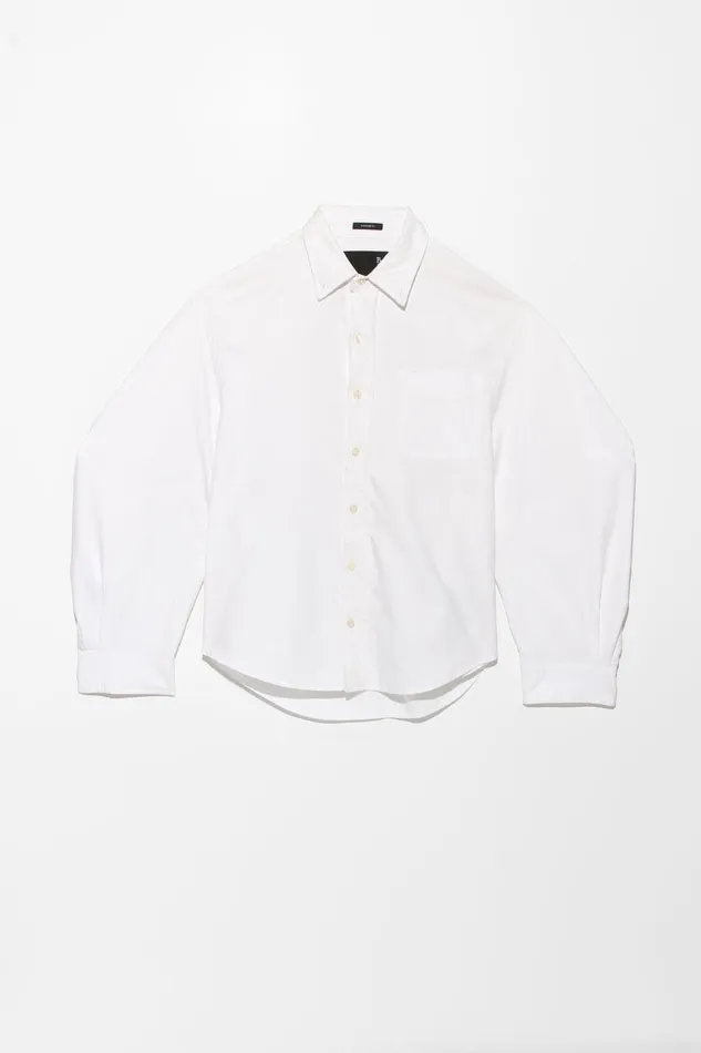 R13 Sale Women ZIGGY BUTTON DOWN 8211 WHITE