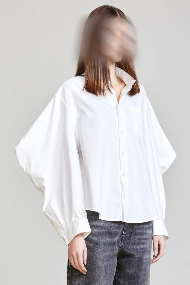 R13 Sale Women ZIGGY BUTTON DOWN 8211 WHITE