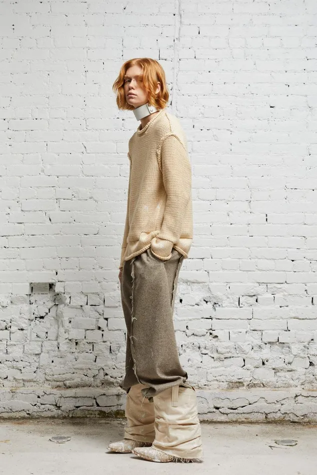 R13 Sweaters Women ROLLED EDGE BOXY SWEATER 8211 NATURAL