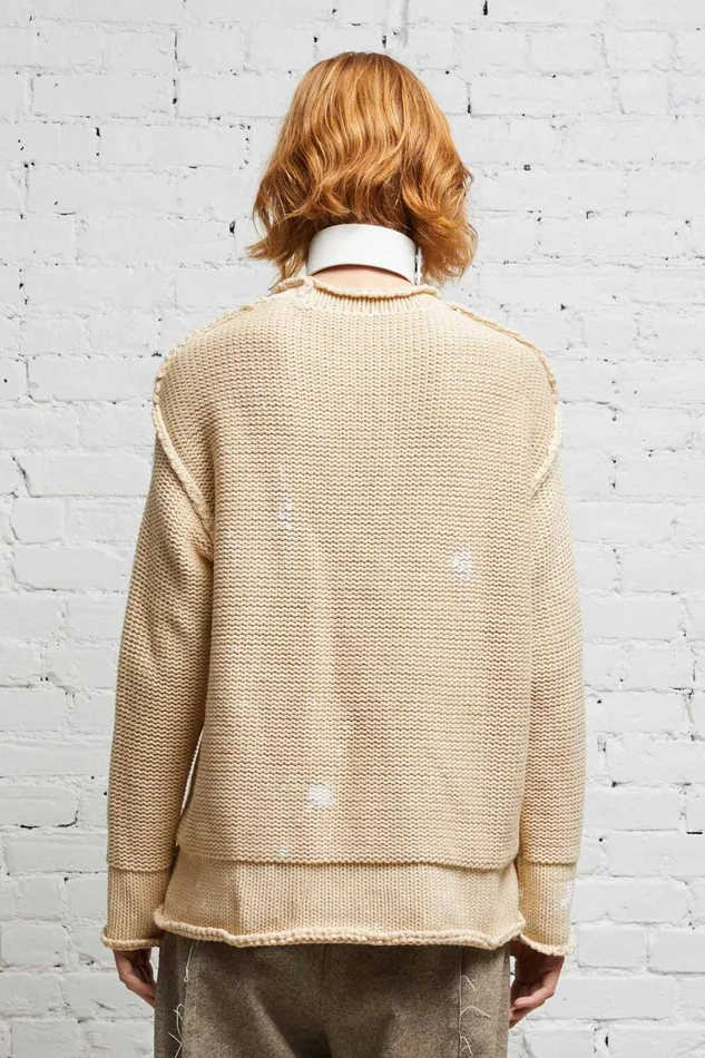 R13 Sweaters Women ROLLED EDGE BOXY SWEATER 8211 NATURAL