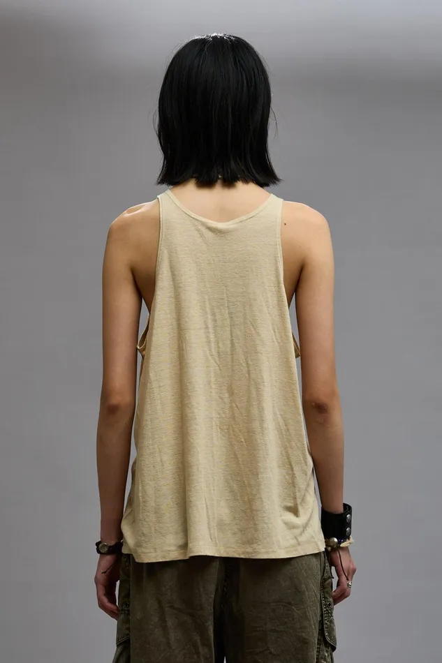 R13 TShirts Women NEW YORK RELAXED TANK 8211 KHAKI