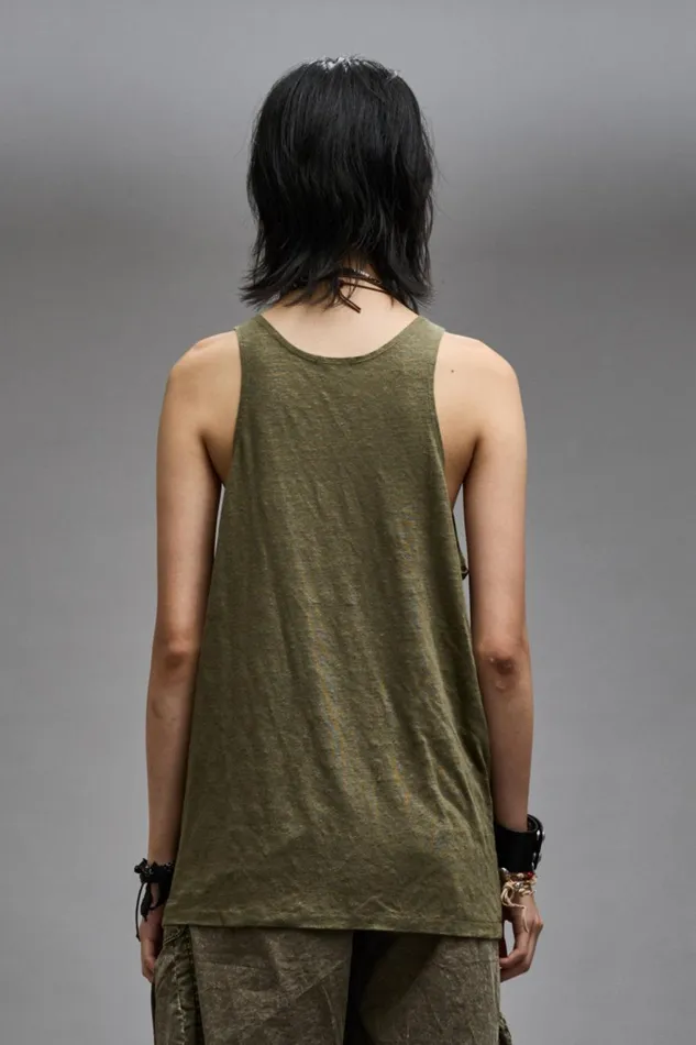 R13 TShirts Women NEW YORK RELAXED TANK 8211 OLIVE