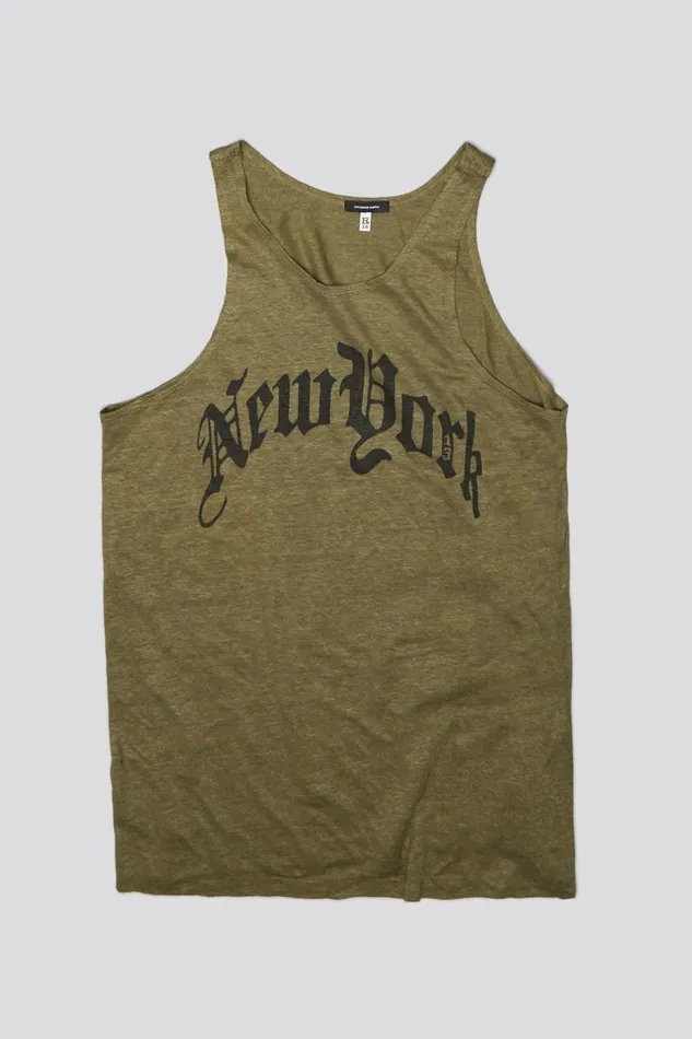 R13 TShirts Women NEW YORK RELAXED TANK 8211 OLIVE