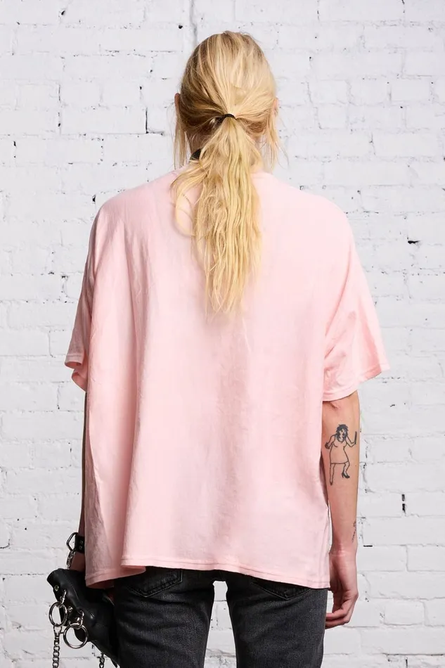 R13 TShirts Women RELAXED VNECK T 8211 LIGHT PINK