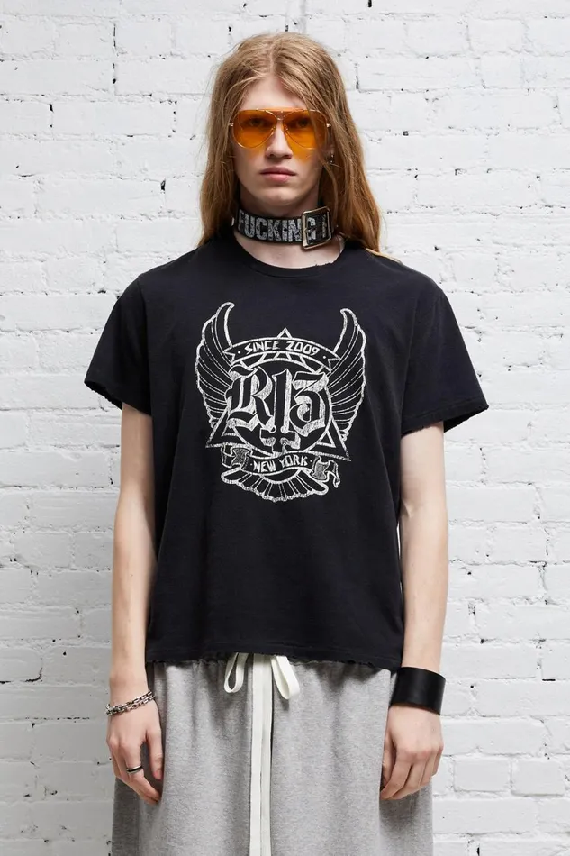 R13 TShirts Women SKATE BOY T 8211 BLACK