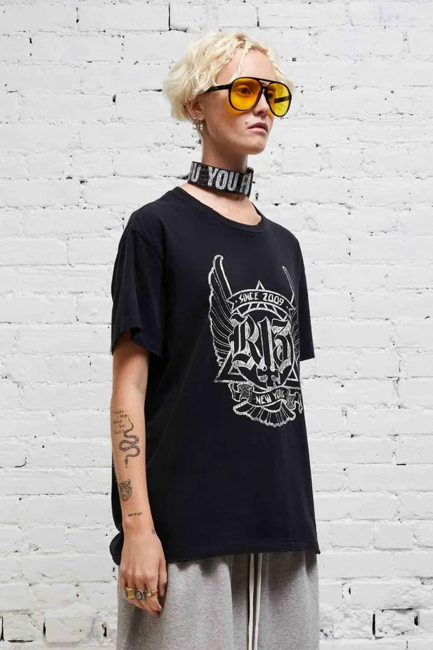 R13 TShirts Women SKATE BOY T 8211 BLACK