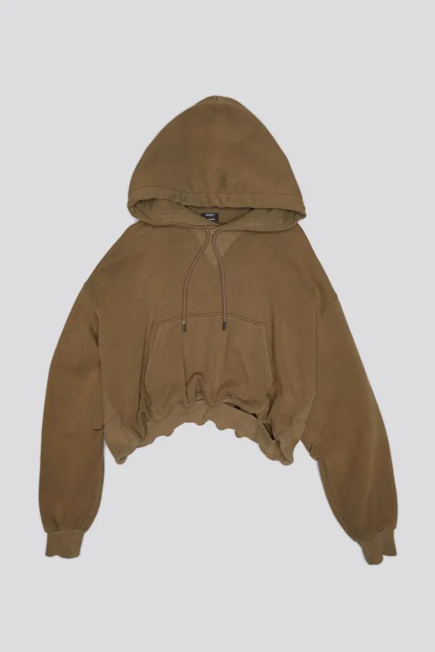 R13 Tops Women BALLOON POPOVER HOODIE 8211 DARK OLIVE