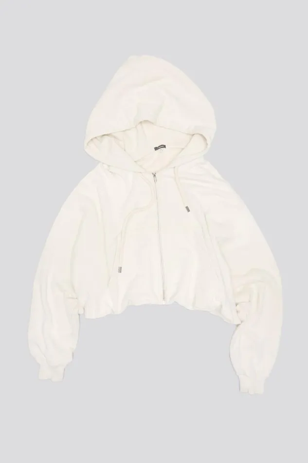 R13 Tops Women BALLOON ZIPUP HOODIE 8211 STONE