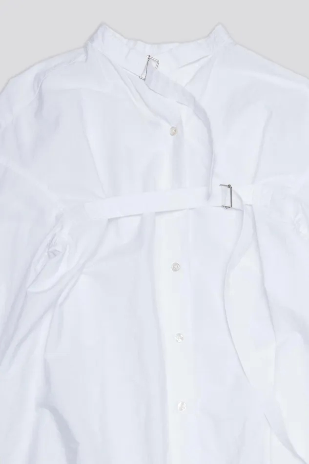 R13 Tops Women BELTED BUTTONUP 8211 WHITE